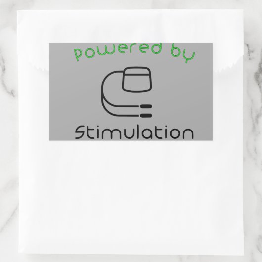 Rectangulaire Alimenté par Stimulation Sticker (Sac)
