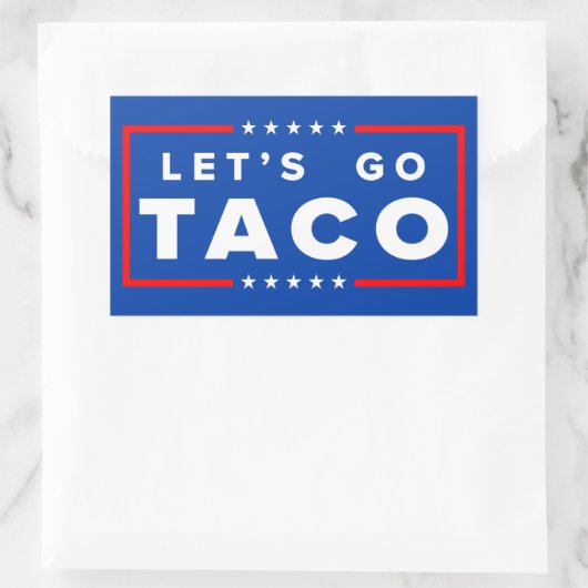Rectangulaire Allons Sticker Taco (Sac)