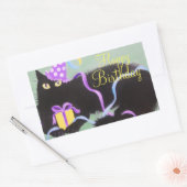 Rectangulaire Anniversaire Kitty, Sticker (Enveloppe)