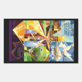 Rectangulaire Arbre de vie Sticker chrétien de Pâques (Devant)