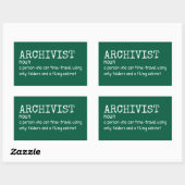 Rectangulaire Archiviste drôle Sticker (Feuille)