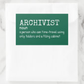 Rectangulaire Archiviste drôle Sticker (Sac)