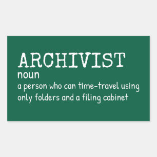 Rectangulaire Archiviste drôle Sticker