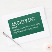 Rectangulaire Archiviste drôle Sticker (Enveloppe)