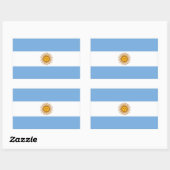 Rectangulaire Argentine - Sticker à drapeau Bandeira Argentine (Feuille)