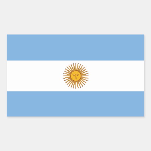 Rectangulaire Argentine - Sticker à drapeau Bandeira Argentine (Devant)