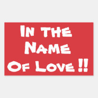ARRÊTER au nom de l'amour Stop Sticker