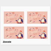 Rectangulaire avec l'amour du sticker Secret Père Noël (Feuille)