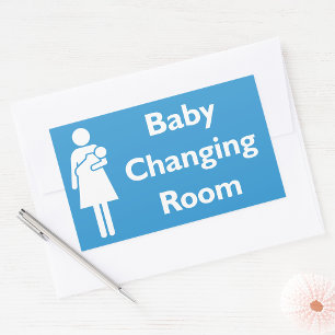 Rectangulaire Baby Changing Room Sign Rectangular Sticker