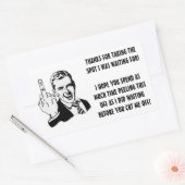 Rectangulaire Bad Driver Stationnement Spot Sticker (Enveloppe)