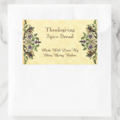 Rectangulaire Baking Thanksgiving Custom Cornucopia Sticker (Sac)