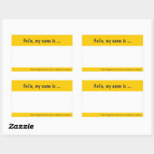 Rectangulaire Balise de grand nom / Sticker de Badge pour l'évén (Feuille)