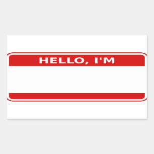 Rectangulaire Balises de noms Sticker pour les événements