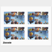 Rectangulaire Ballons à air chaud Sticker photo Collage (Feuille)