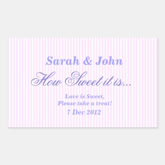 Rectangulaire Bande de bonbons rose Comment il est doux Sticker (Devant)