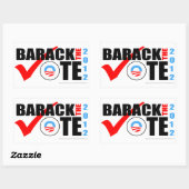 Rectangulaire Barack Le Sticker de vote avec année verticale (Feuille)