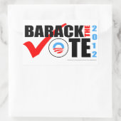 Rectangulaire Barack Le Sticker de vote avec année verticale (Sac)