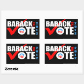 Rectangulaire Barack Le Sticker du vote 2012 avec année vertical (Feuille)
