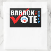 Rectangulaire Barack Le Sticker du vote 2012 avec année vertical (Sac)
