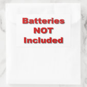 Rectangulaire Batteries non incluses Sticker (Sac)