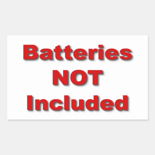 Rectangulaire Batteries non incluses Sticker (Devant)