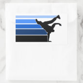 Rectangulaire BBOY sticker blu (Sac)