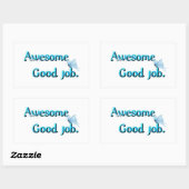 Rectangulaire Beau Sticker de bon travail (Feuille)