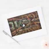 Rectangulaire Beau Sticker de la scène de Noël d'hiver (Enveloppe)