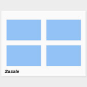 Rectangulaire Bébé Bleu Rectangle Sticker (Feuille)