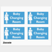 Rectangulaire Bébé Changer de chambre Signal Sticker rectangulai (Feuille)