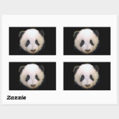 Rectangulaire Bébé Panda Coeur Sticker (Feuille)