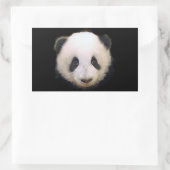 Rectangulaire Bébé Panda Coeur Sticker (Sac)