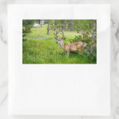Rectangulaire Belle Buck in the Meadow Sticker (Sac)