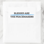 Rectangulaire Béni soit le Sticker Peacemakers (Sac)