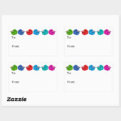 Rectangulaire Betta Fish Santas Sticker (Feuille)