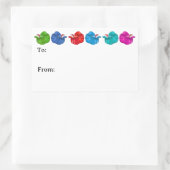 Rectangulaire Betta Fish Santas Sticker (Sac)