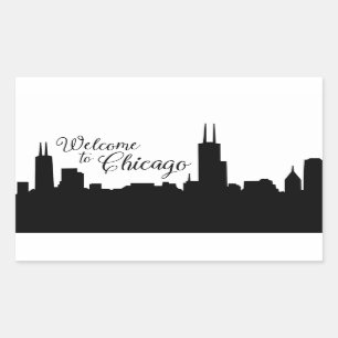 Rectangulaire Bienvenue à Chicago Sticker grand