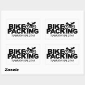 Rectangulaire Bikepacking : Sticker Tour Divide (Feuille)