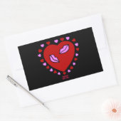 Rectangulaire Bisous Coeur Lovely Sticker Rectangle (Enveloppe)