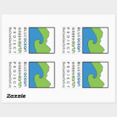 Rectangulaire Bleu Ocean Green Earth Project Sticker Rectangle (Feuille)