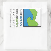 Rectangulaire Bleu Ocean Green Earth Project Sticker Rectangle (Sac)