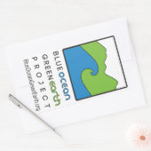 Rectangulaire Bleu Ocean Green Earth Project Sticker Rectangle (Enveloppe)