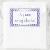 Rectangulaire BLEUE LINE KNIT - Sticker Rectangle + Texte (Sac)