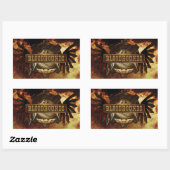 Rectangulaire Bloodhounds Logo Sticker (Rectangle) (Feuille)