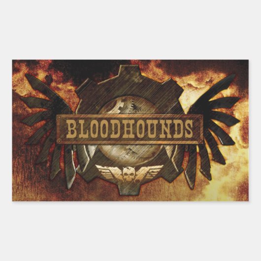 Rectangulaire Bloodhounds Logo Sticker (Rectangle) (Devant)