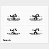 Rectangulaire Bob's Place Logo sticker (Feuille)