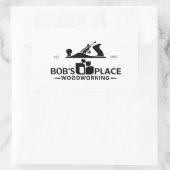 Rectangulaire Bob's Place Logo sticker (Sac)