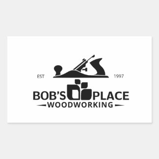 Rectangulaire Bob's Place Logo sticker