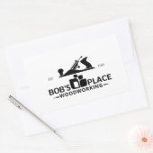 Rectangulaire Bob's Place Logo sticker (Enveloppe)