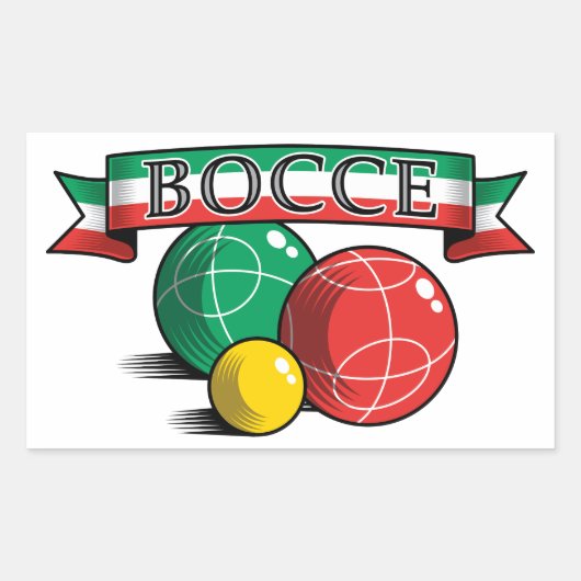 Rectangulaire Bocce in Banner Carré Sticker (Devant)